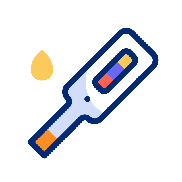 Ilustración de termómetro médico digital