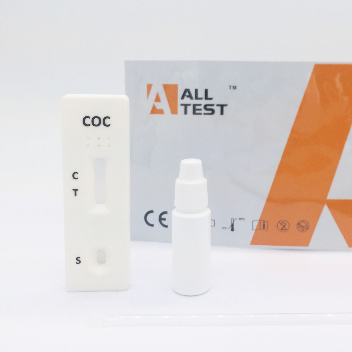 Test de drogas COC con botella y embalaje