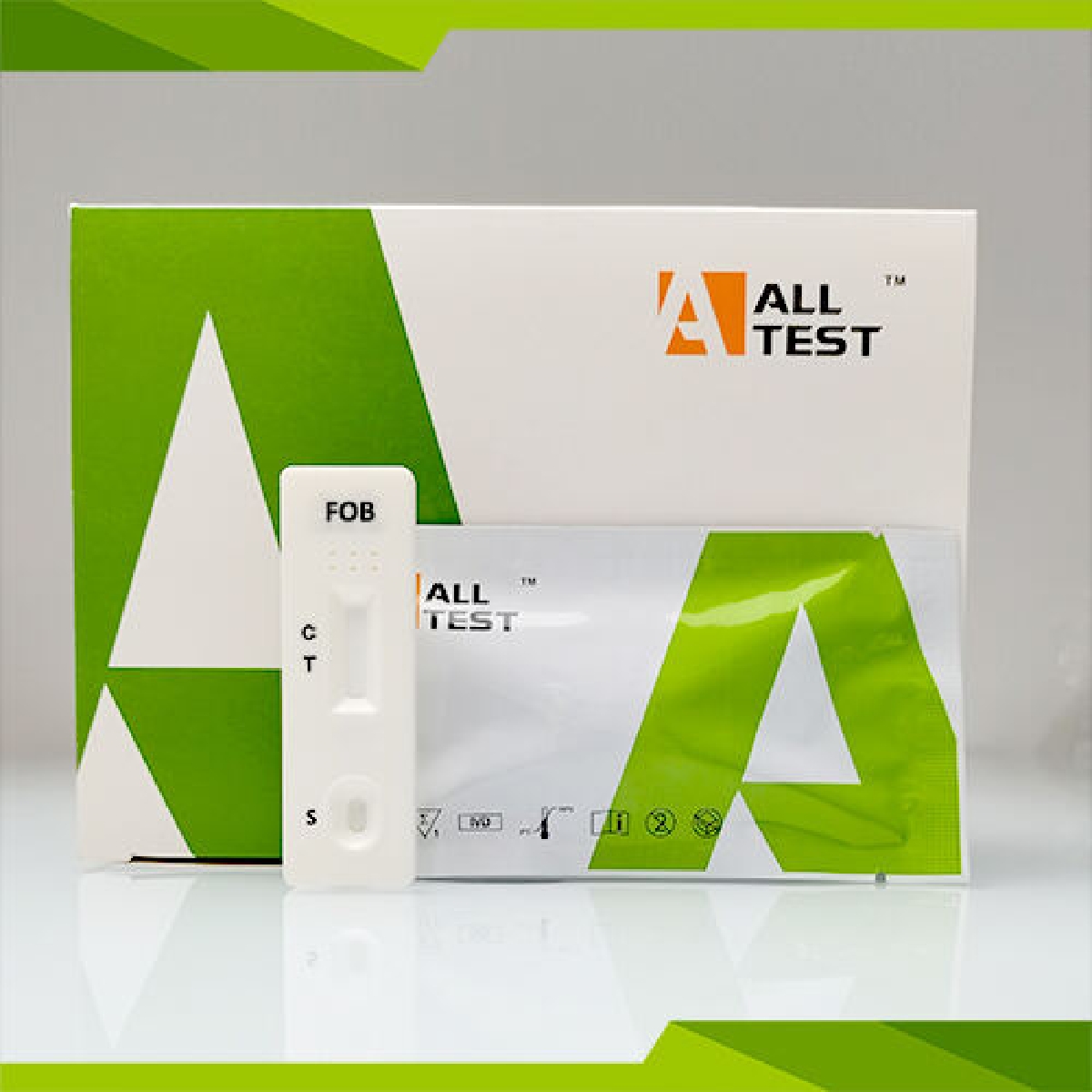 Kit de prueba médica AllTest en caja